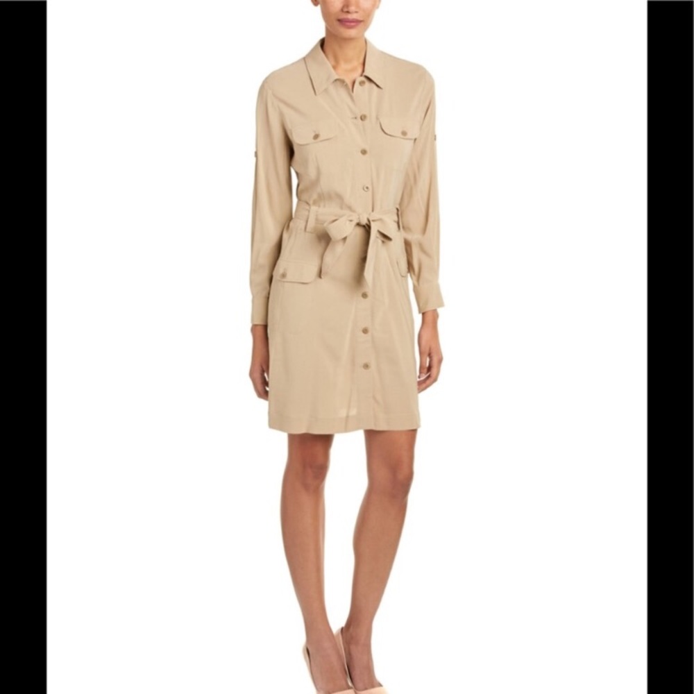 Size 6 Tan Dress Worn one time GUC